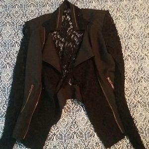 Black lace juniors jacket